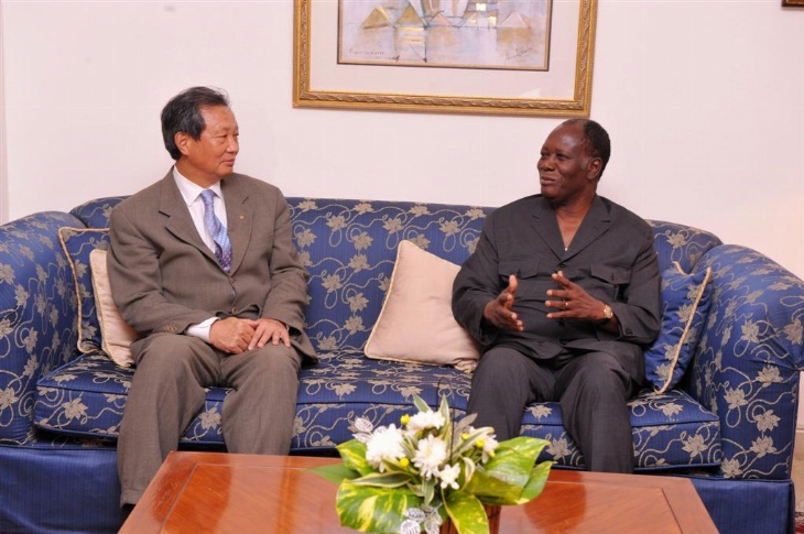 Second tour de l`élection présidentielle : Choi chez ADO, hier